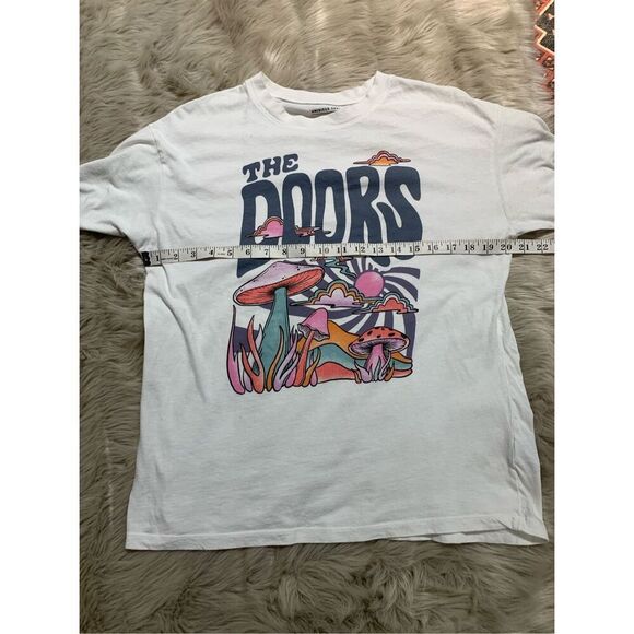 American Eagle The Doors Graphic Band Tee Oversized Blue Soft Casual Size XS/S - Picture 6 of 6